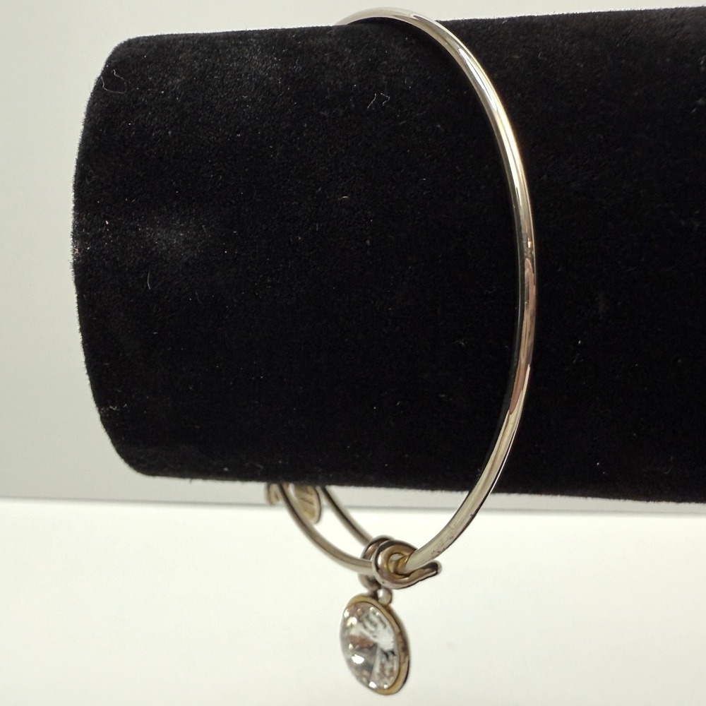Alex and Ani Charm Bangle Bracelet Energy Rhinestone Accent Expandable